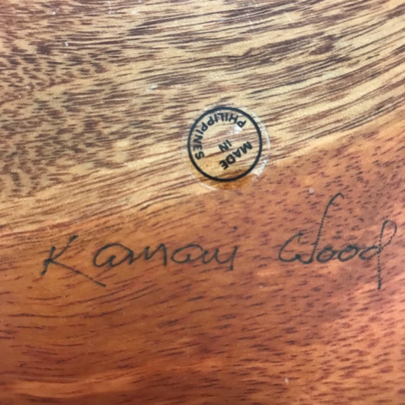 Pineapple condiment tray Kamani wood - Picture 4 of 7